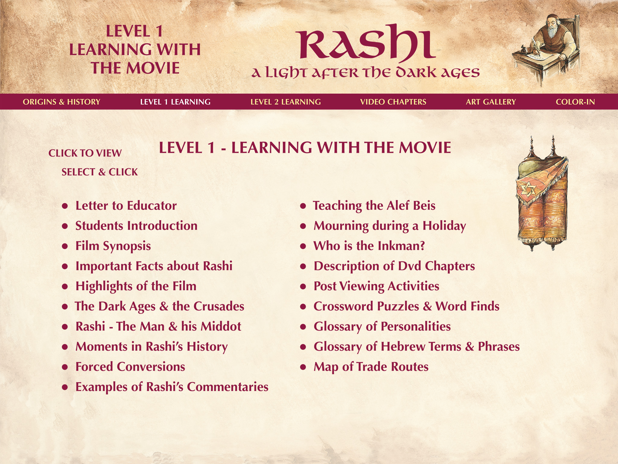 Rashi Learning with the Movie
